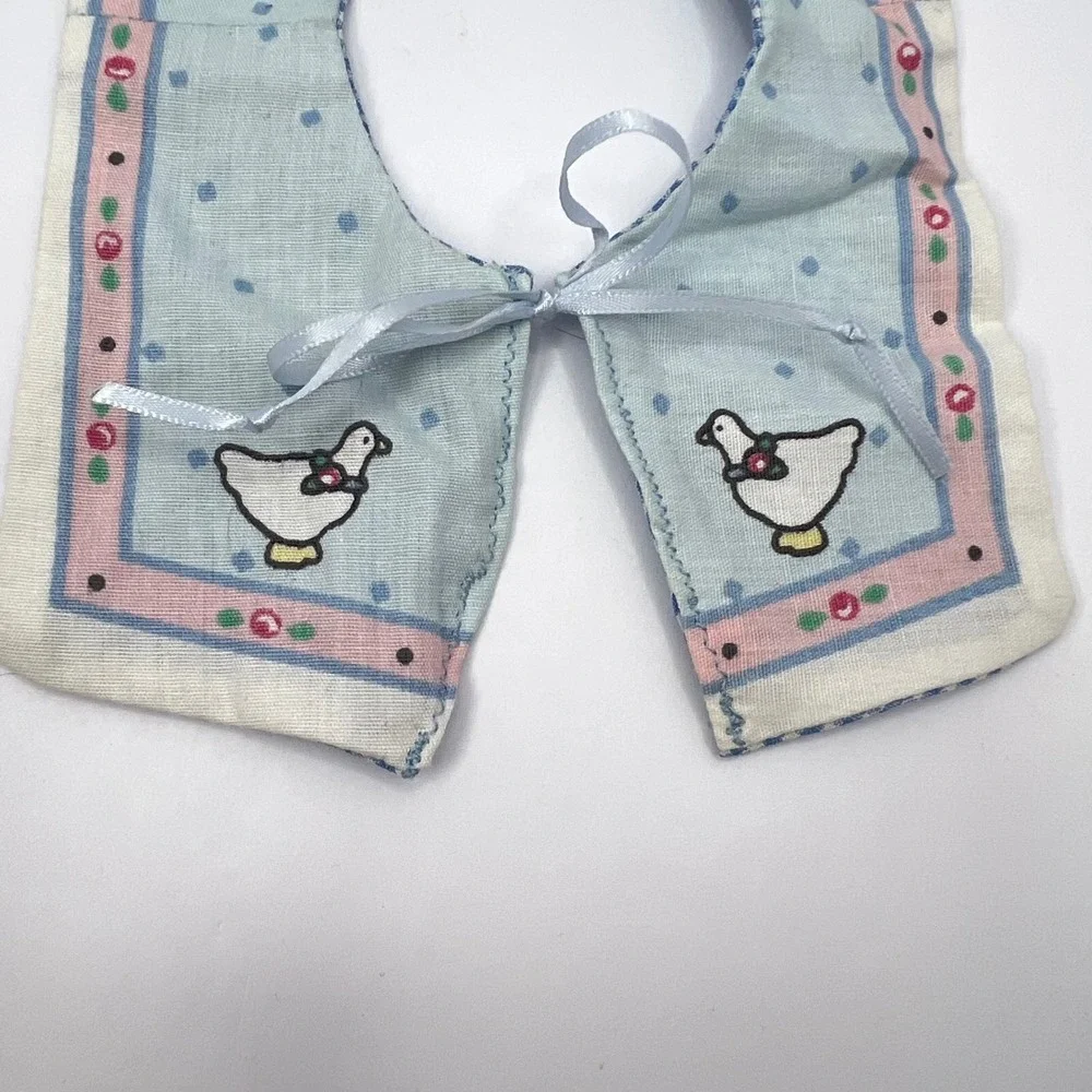 Vintage Daisy Kingdom Pattern Ducks Doll Collar Goose Handmade Cottage Farmhouse